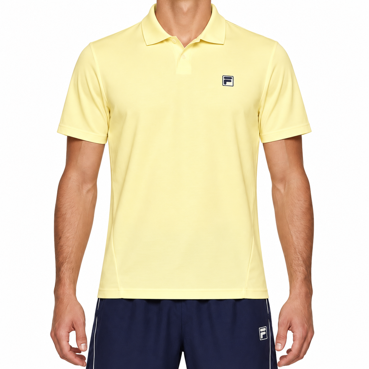Camisa Polo Fila Tennis Basic - Amarelo Pastel Claro 